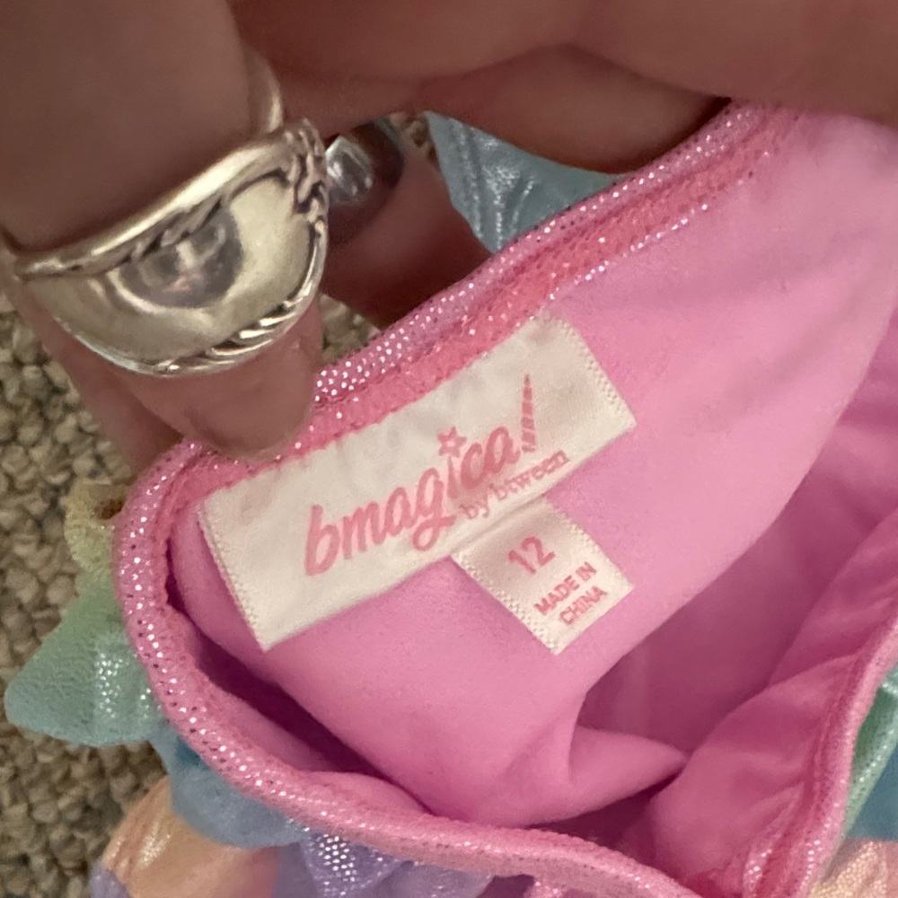 Rainbow Ruffle Kids Bikini - Picture 3 of 6